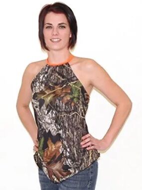 NWT Camo Diva Haley Mossy Oak Break-Up Spaghetti Racerback Tank
